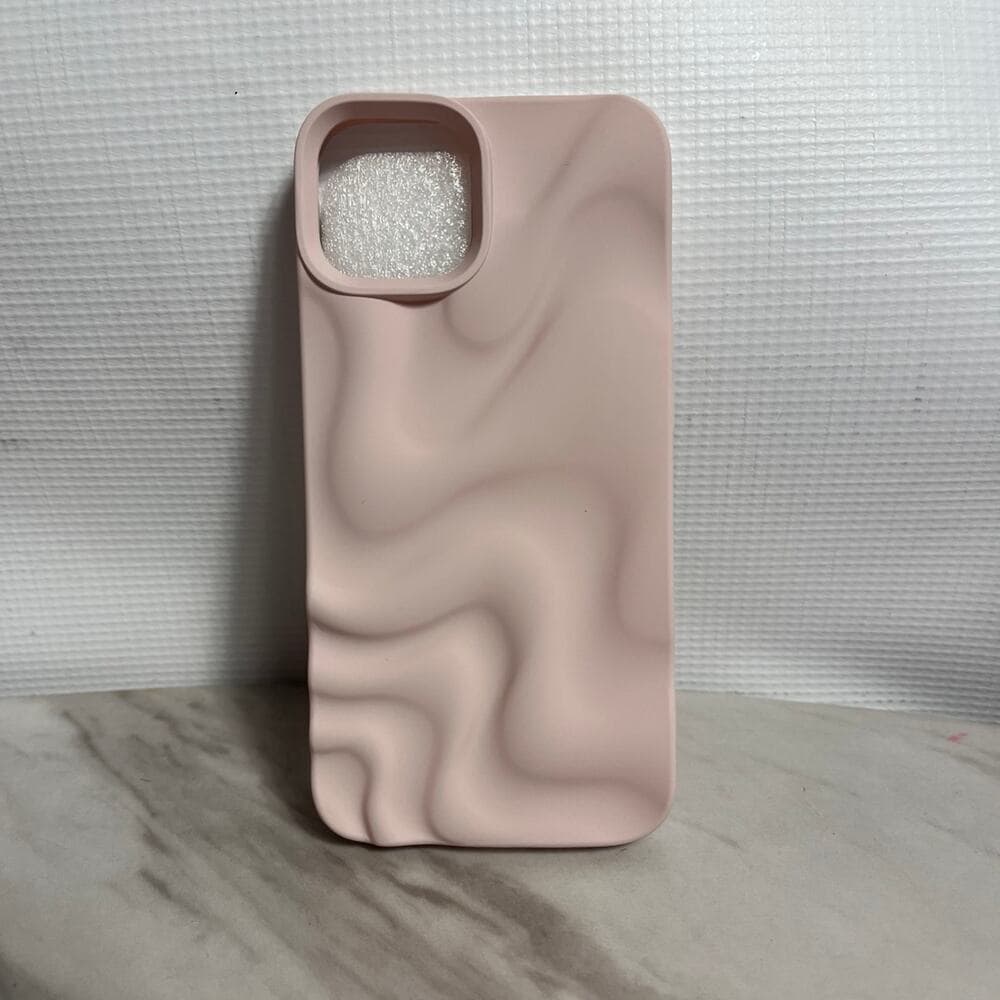 Water Ripple Pattern Wave Compatible with iPhone Case (Light Pink,iPhone 14)