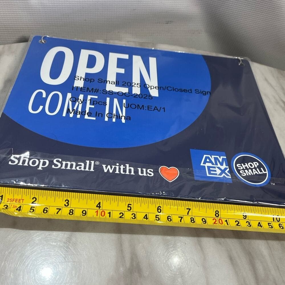 American Express Shop Small Open Closed Sign 11” W X 8” L - Thumbnail 4