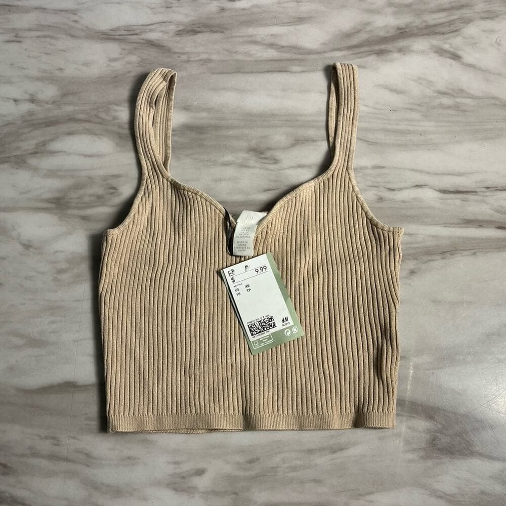H & M Women’s Tan Tank Top Size XS - Thumbnail 2
