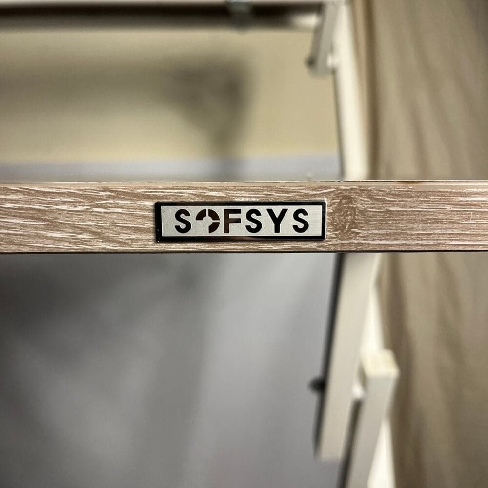 SOFSYS Modern Folding Desk for Small Space, Computer Gaming - Thumbnail 4