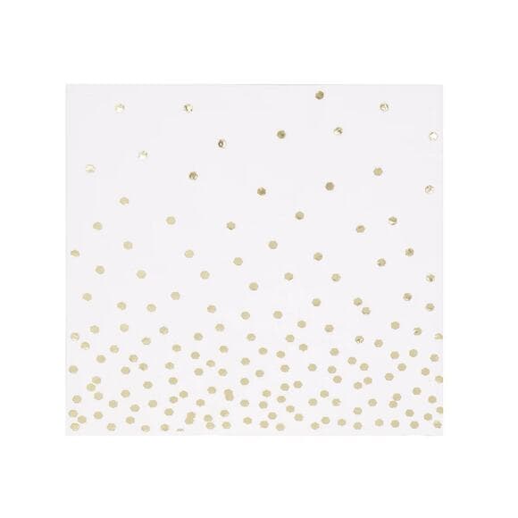 30ct Disposable Lunch Napkins with Foil Gold - Spritz - Thumbnail 4