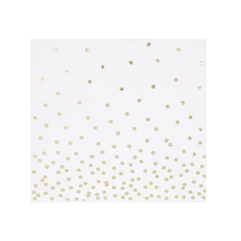 30ct Disposable Lunch Napkins with Foil Gold - Spritz - Thumbnail 3
