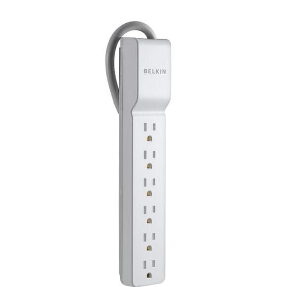 6 Outlet Home Office Surge Protector - Thumbnail 4