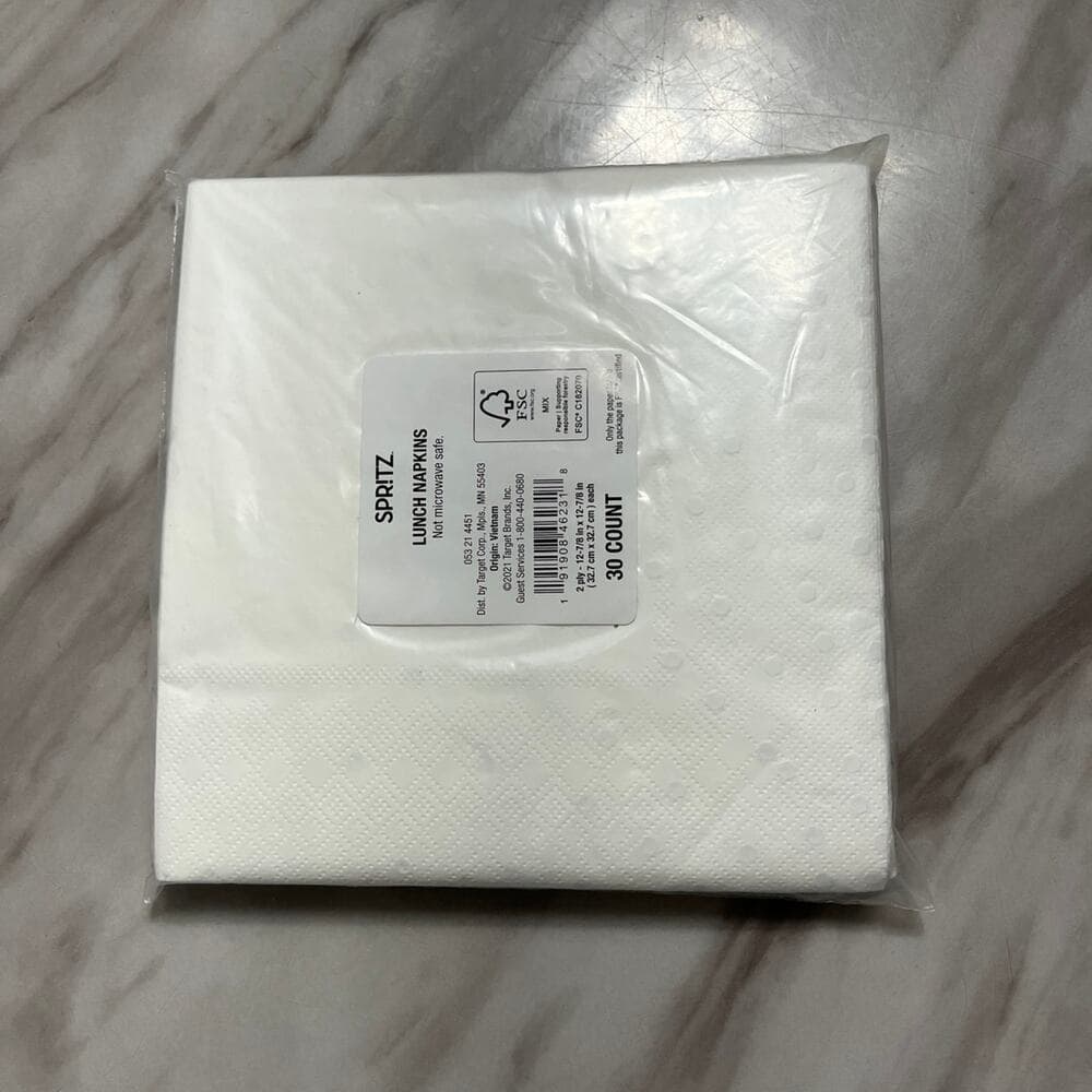 30ct Disposable Lunch Napkins with Foil Gold - Spritz - Thumbnail 2