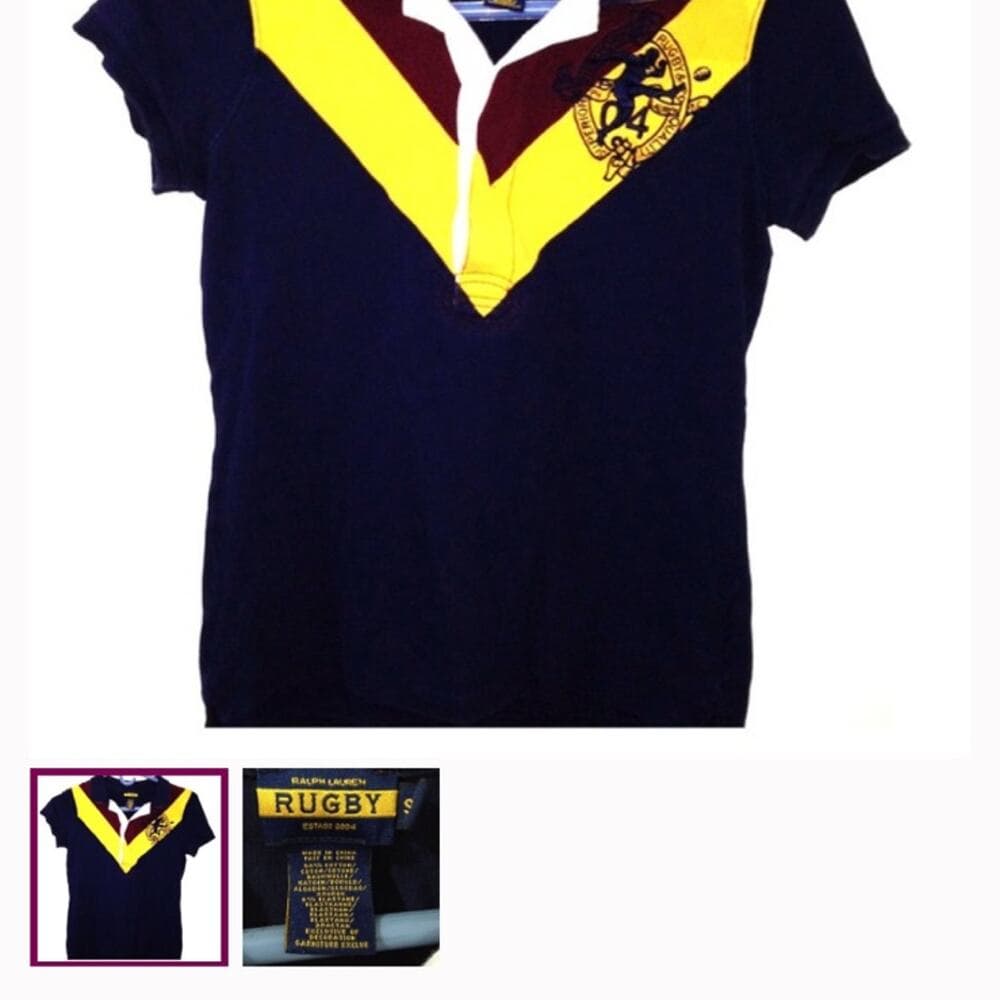 RALPH LAUREN RUGBY - yellow burgundy and navy blue - Thumbnail 5