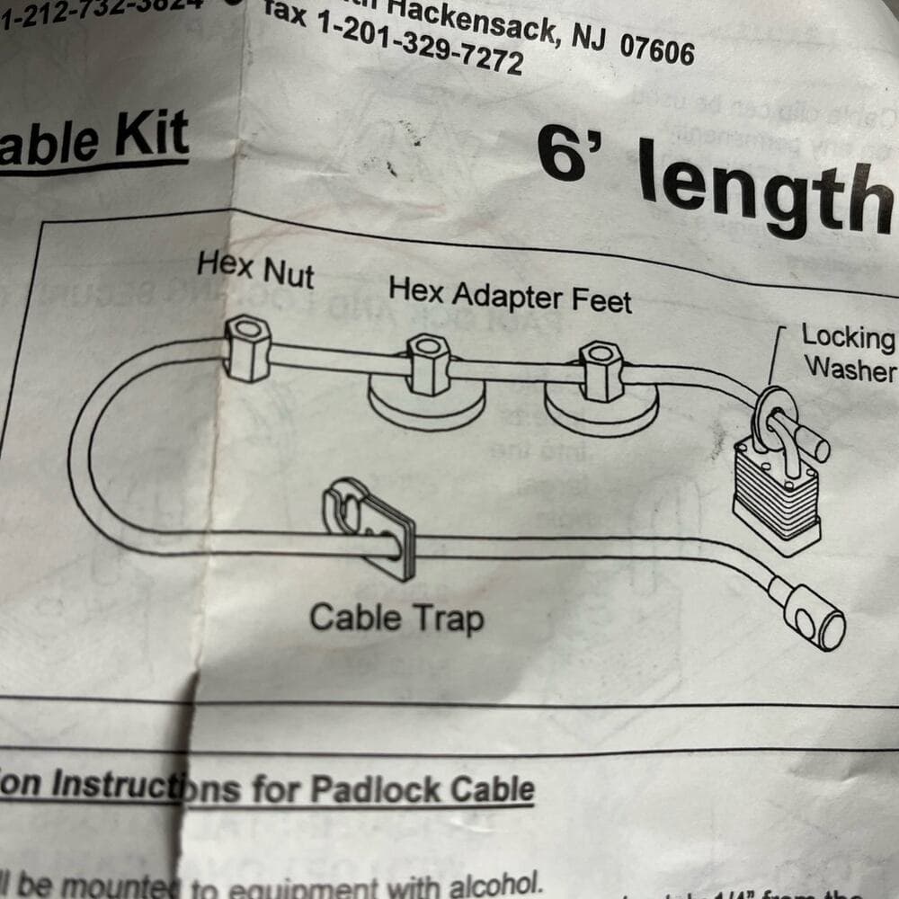 Total Desktop Cable Kit 6’ Length Padlock Cable - Thumbnail 6