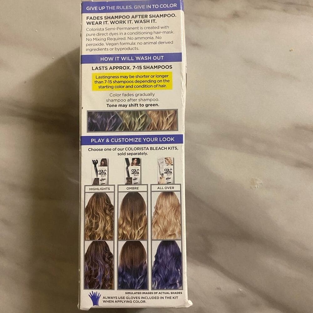 L'Oreal Paris Colorista Semi-Permanent for Light Blonde or Bleached Hair, #Indig - Thumbnail 2