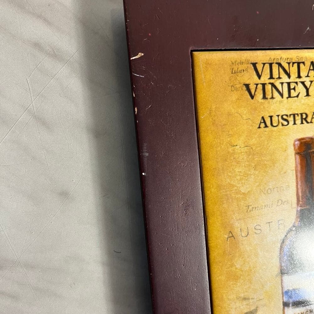 2- Vintage Vineyard Wine Plaques Cherry Wood Wall - Thumbnail 7