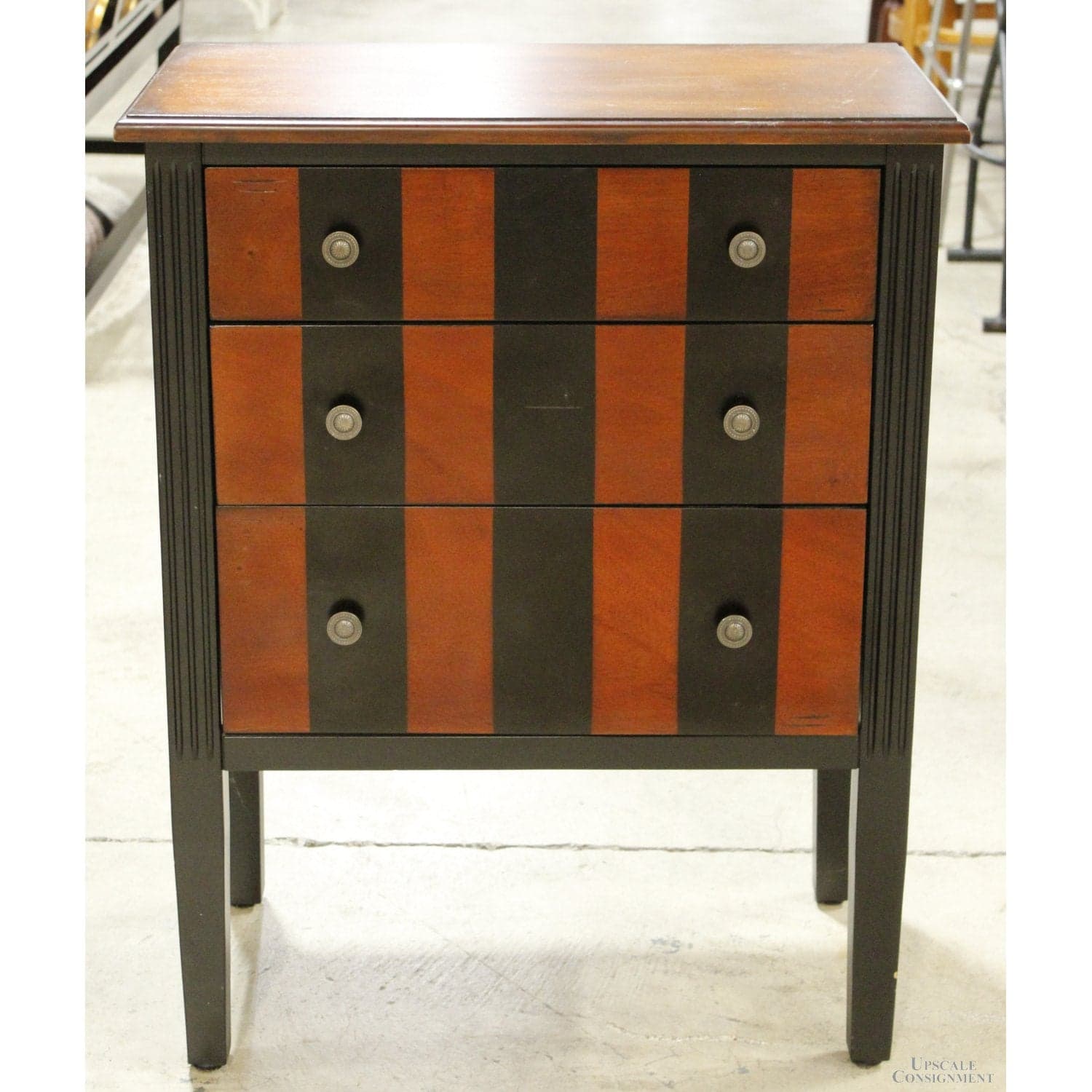 Pier 1 Striped 3 Drawer Chest of Drawers - Two-Tone - Thumbnail 3