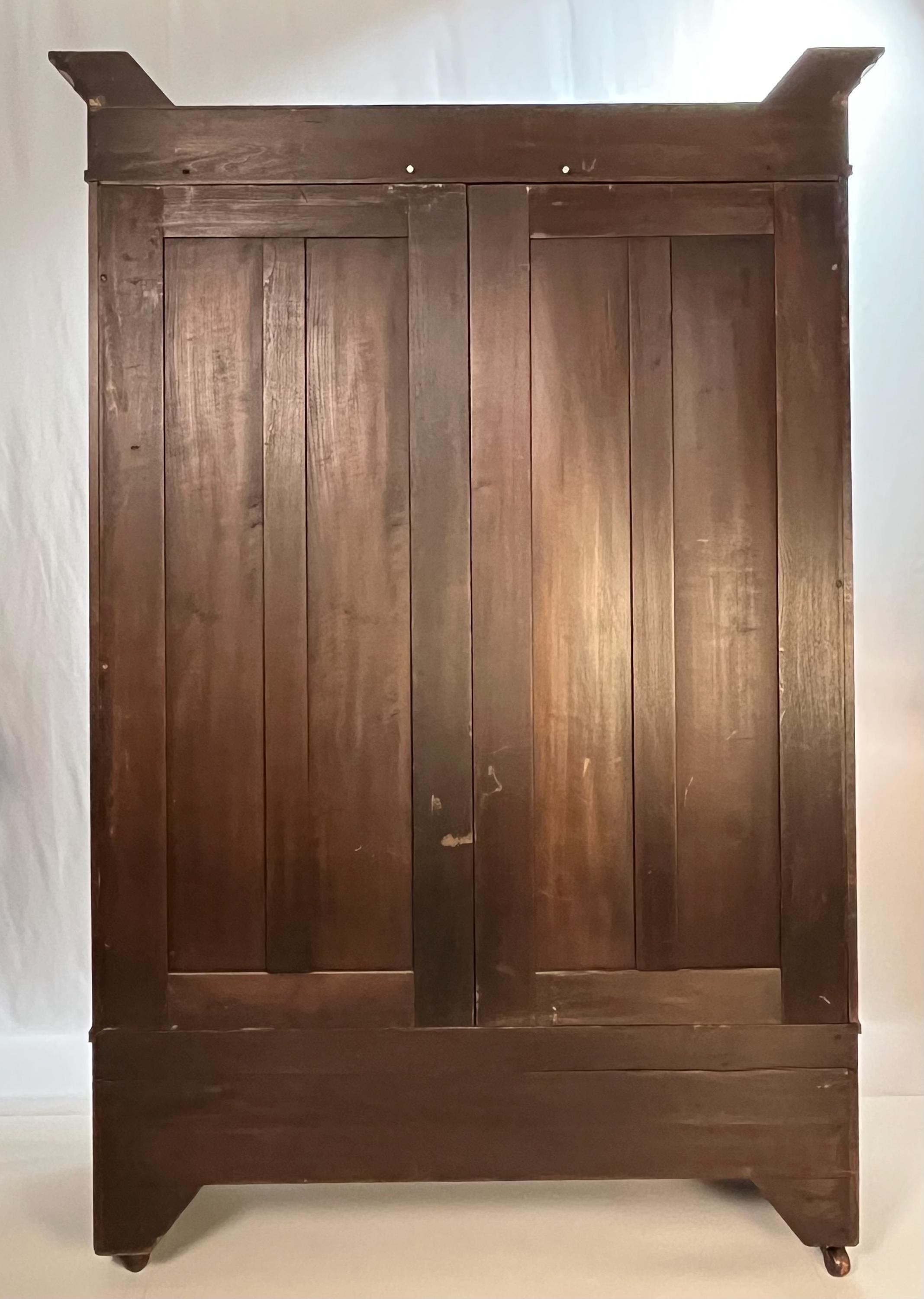 Grand 19th Century "Knock-Down" Burl Walnut Armoire - Thumbnail 10