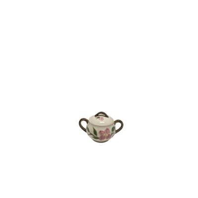 Vintage El Rancho Desert Rose Pre-Franciscan(1930s) Sugar + Creamer /w Lid - Thumbnail 2