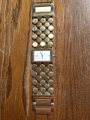 Fossil F2 Gold Toned Wide Dot Quartz Women's Wrist Watch ES1451