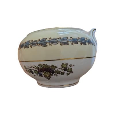 Vintage Wedgewood Appledore Bone China W3257 Suger Bowl & Lid Made in England - Thumbnail 3