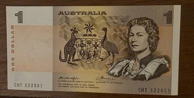 Vintage 1976's $1 Dollar -Australian Paper Banknote - Knight/Wheeler CHT Ser#