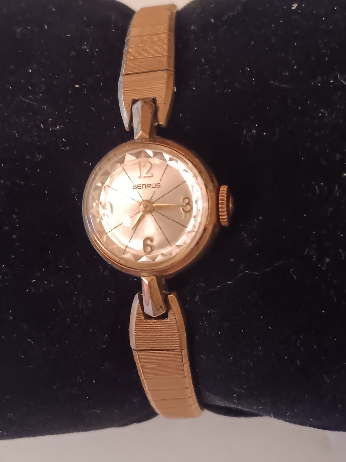 Vintage Ladies Benrus Wrist Watch 10k Rolled Gold Plate Stainless Back Fancy...