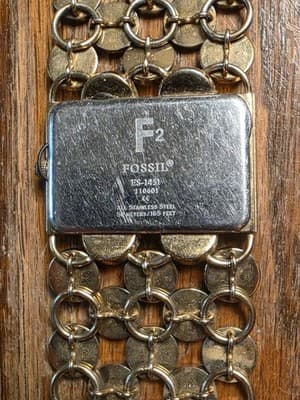 Fossil F2 Gold Toned Wide Dot Quartz Women's Wrist Watch ES1451 - Thumbnail 5
