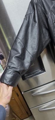 Women's Black Leather Vintage 1980's Moto Jacket Midnight Oil Large - Thumbnail 6