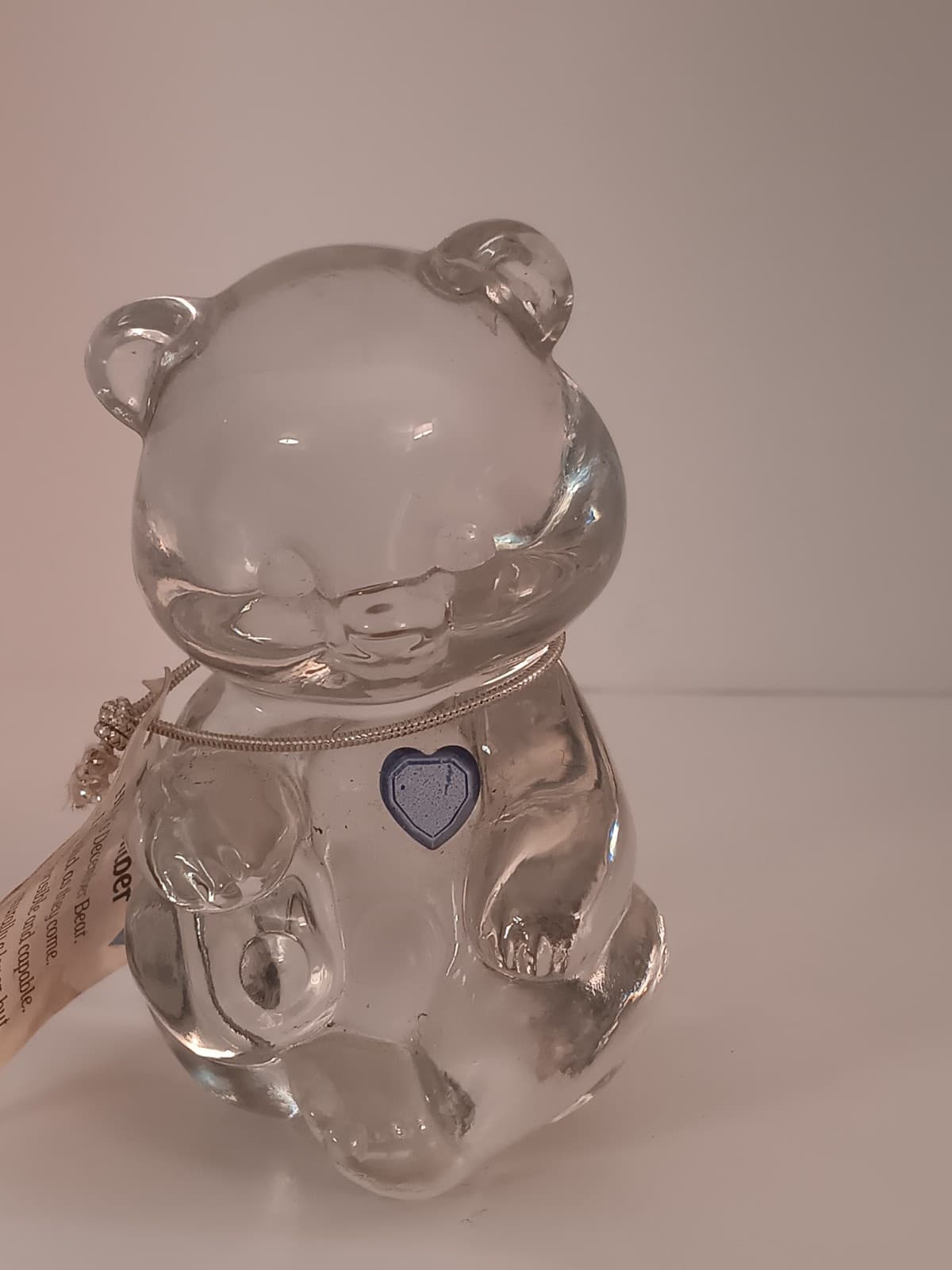 Vintage Fenton Glass December Birthday Bear Paper Weight Hand Made With Tags - Thumbnail 2