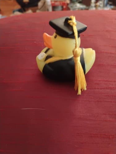 Rubber Duck Graduation 2" Black Cap Gown Diploma Duck Jeep Owners - Thumbnail 2