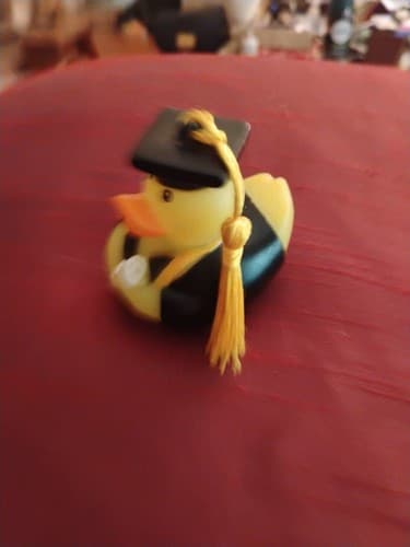 Rubber Duck Graduation 2" Black Cap Gown Diploma Duck Jeep Owners - Thumbnail 5
