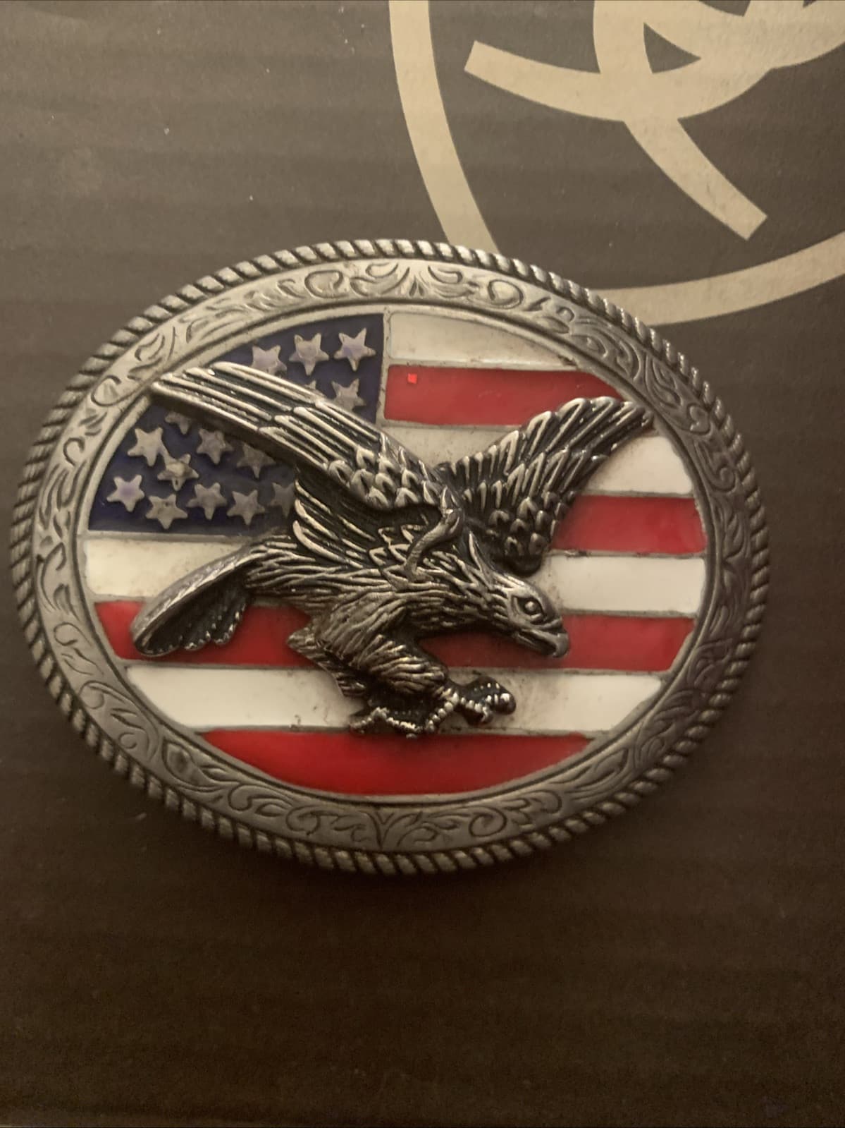 american flag and eagle belt buckle - Thumbnail 2