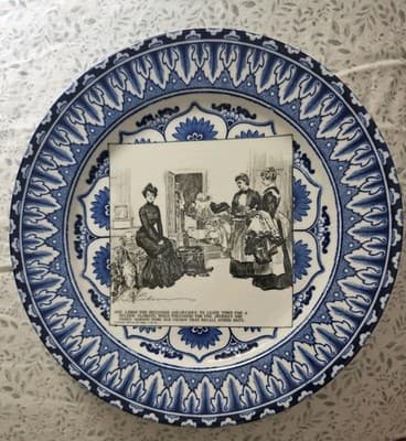 Royal Doulton Gibson Girl Collector Plate "She Longs....," Cobalt Blue...