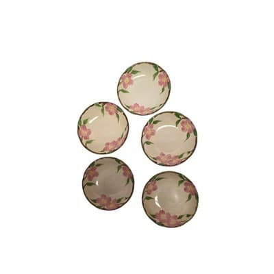 Vintage El Rancho Hand Painted Desert Rose Dessert/Berry Bowls - Thumbnail 2