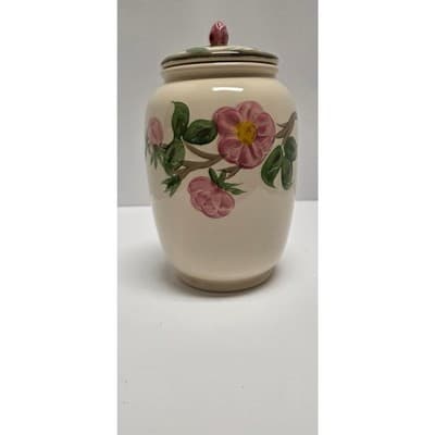 Vintage Franciscan Desert Rose Biscuit Barrel - Made in England - Hand Painted