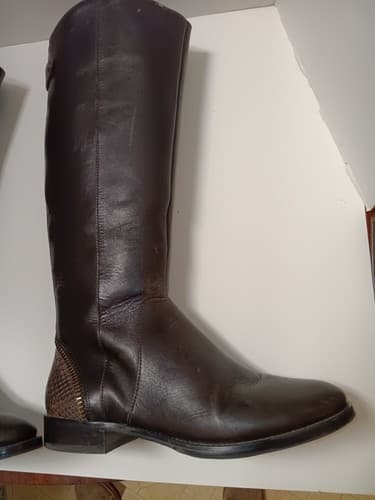 Arturo Chiang Women's Falicity Tall Riding Boot Size 8.5 M Brown Leather - Thumbnail 4