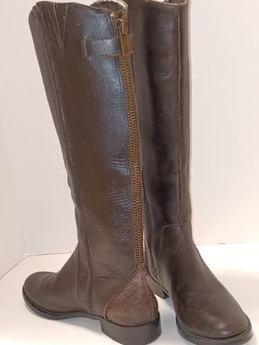Arturo Chiang Women's Falicity Tall Riding Boot Size 8.5 M Brown Leather - Thumbnail 5