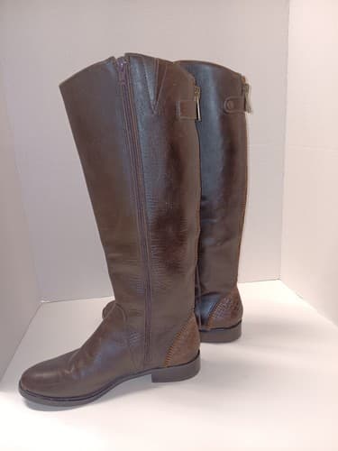 Arturo Chiang Women's Falicity Tall Riding Boot Size 8.5 M Brown Leather - Thumbnail 2