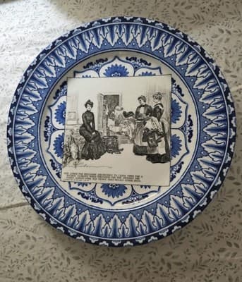 Royal Doulton Gibson Girl Collector Plate "She Longs....," Cobalt Blue... - Thumbnail 4