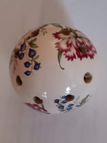 Vintage Pomander Sallie Robinson Ceramic Flowers Drawer Sachet Poparit Scented - Thumbnail 3