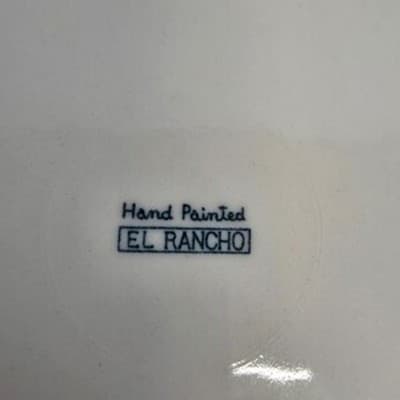 Vintage El Rancho Hand Painted Desert Rose 10.75" Chop Plate - Thumbnail 7