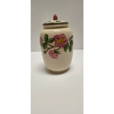 Vintage Franciscan Desert Rose Biscuit Barrel - Made in England - Hand Painted - Thumbnail 6