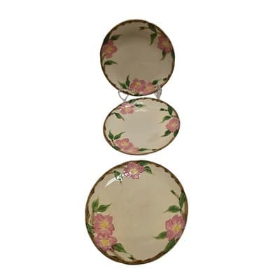 Vintag El Rancho Hand Painted Desert Rose Bread Butter Plate - Thumbnail 3