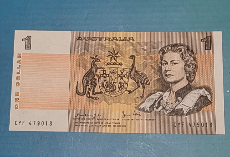3 x Vintage $1 Australian Dollar CoA - Paper Banknote: Side Security Strip - Thumbnail 3