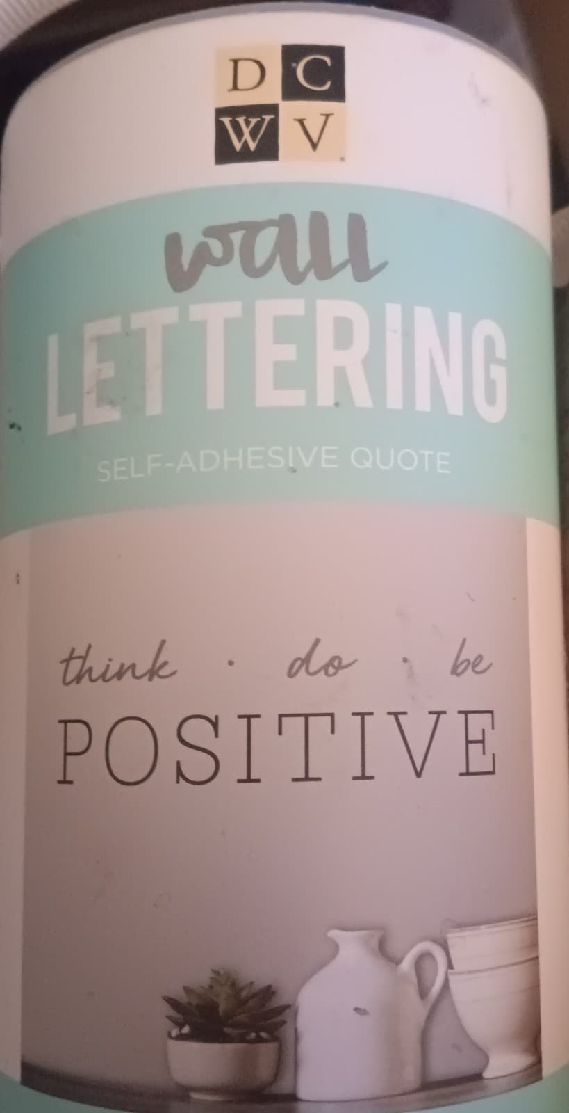 Wall Decal "Think Do Be Positive," Home Garden Stencel Decal Art