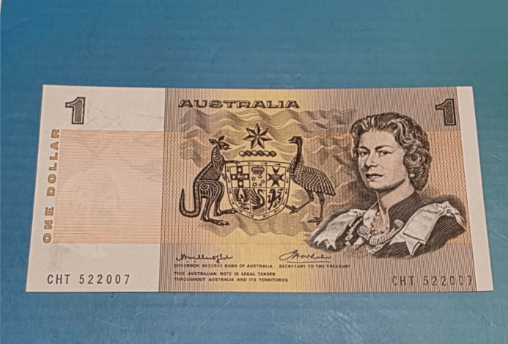 3 x Vintage $1 Australian Dollar CoA - Paper Banknote: Side Security Strip - Thumbnail 9