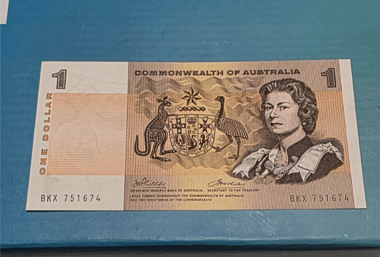 3 x Vintage $1 Australian Dollar CoA - Paper Banknote: Side Security Strip - Thumbnail 7