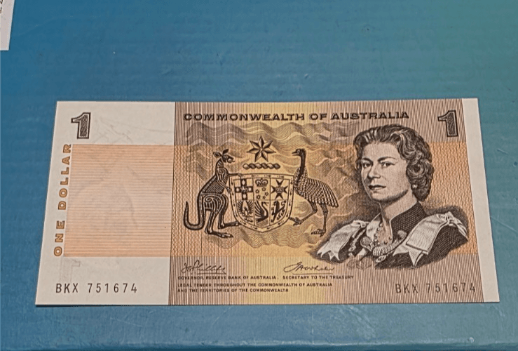 3 x Vintage $1 Australian Dollar CoA - Paper Banknote: Side Security Strip - Thumbnail 5