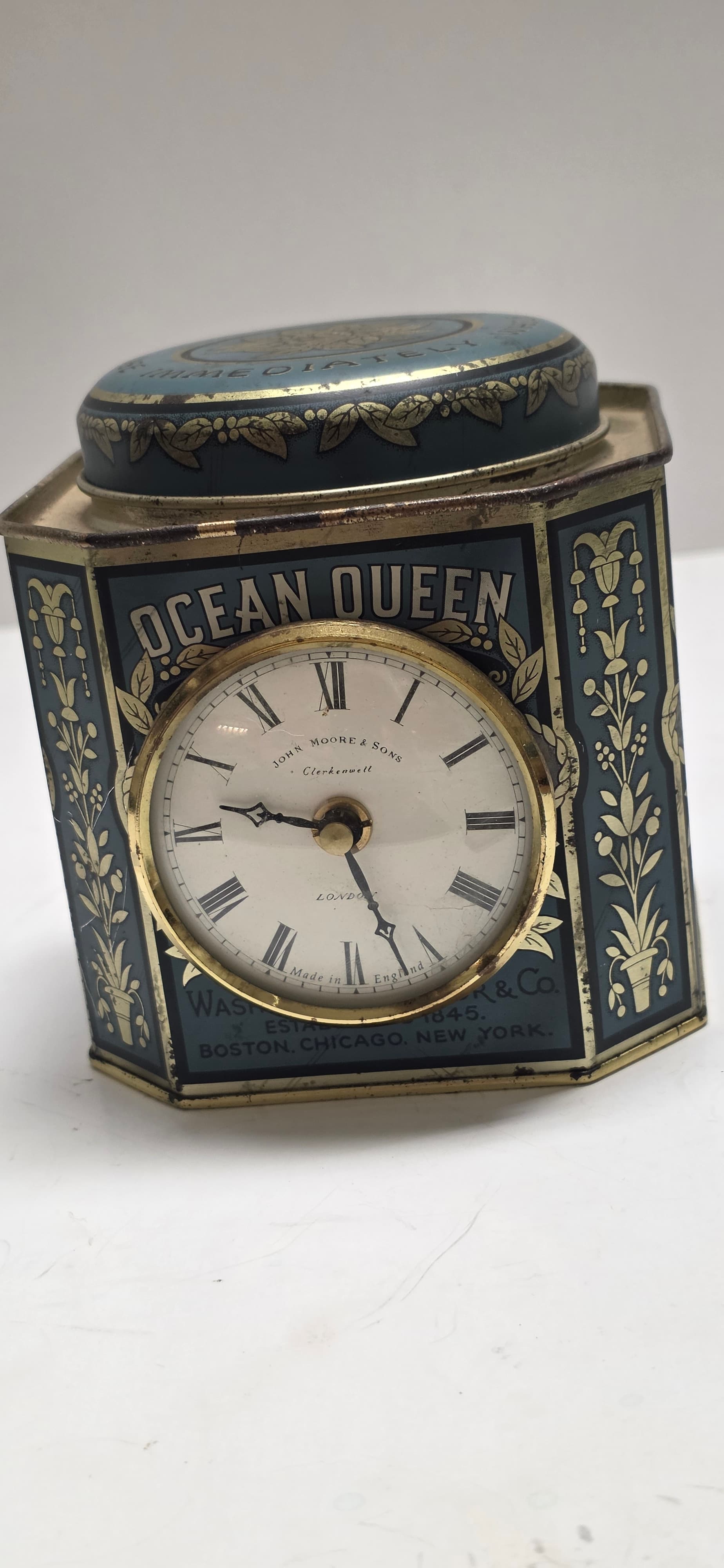 Vintage Tin Advertising Clock