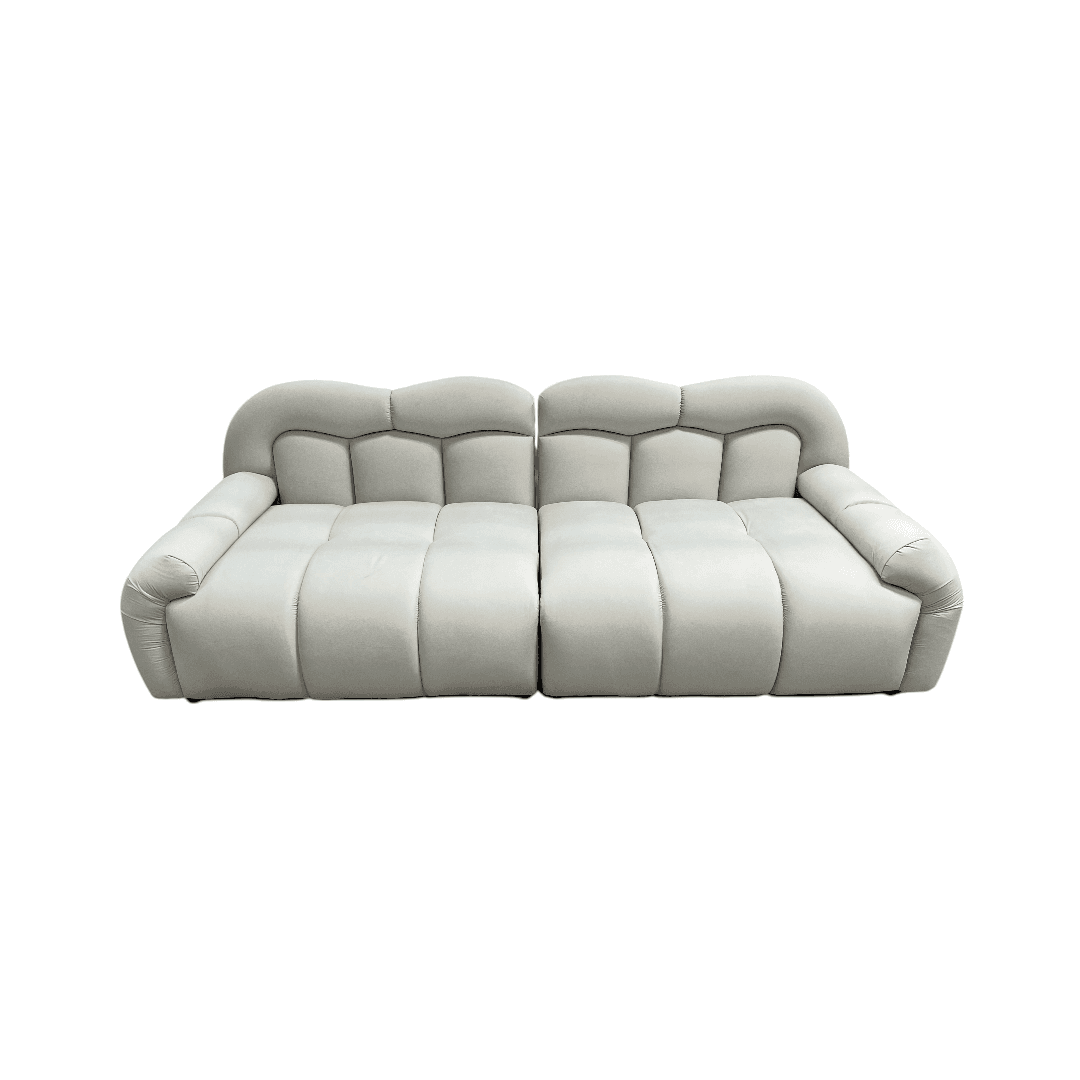 Comfy Sofas Cream Cloud Duo Simple Fabric Sofa - Small - Thumbnail 2