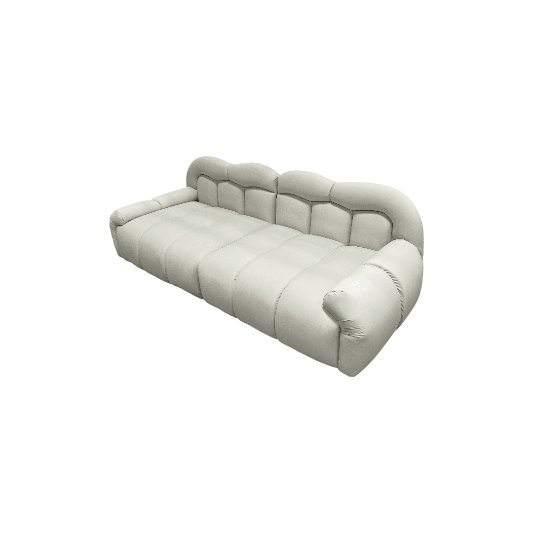 Comfy Sofas Cream Cloud Duo Simple Fabric Sofa - Small - Thumbnail 3