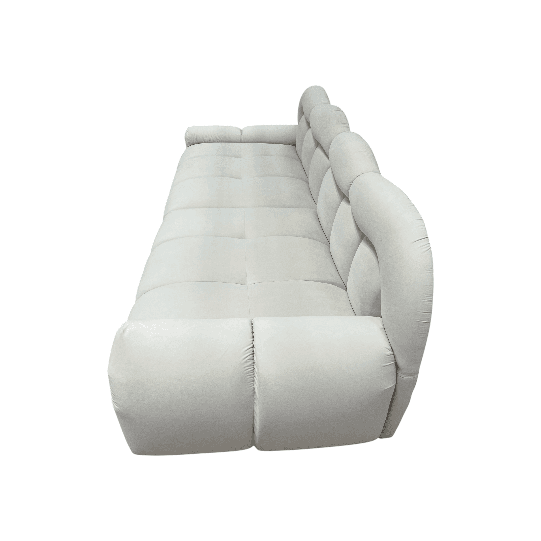 Comfy Sofas Cream Cloud Duo Simple Fabric Sofa - Small - Thumbnail 4