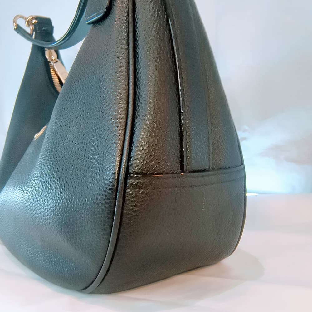 COACH 2017 Black Pebbled Leather Harley Hobo Bag, F38250 - Thumbnail 2