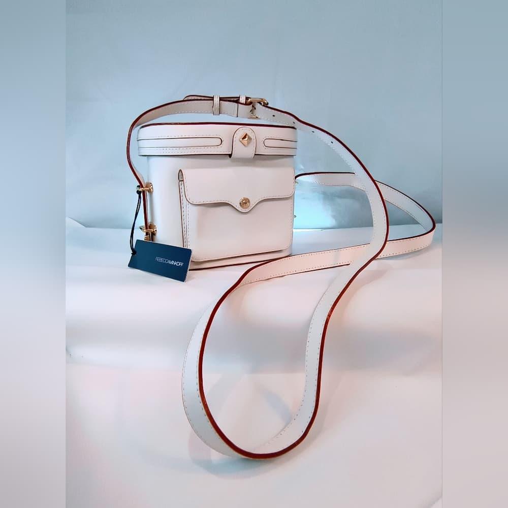 NWT REBECCA MINKOFF (New) Craig Leather Camera Case Crossbody Bag in White - Thumbnail 14