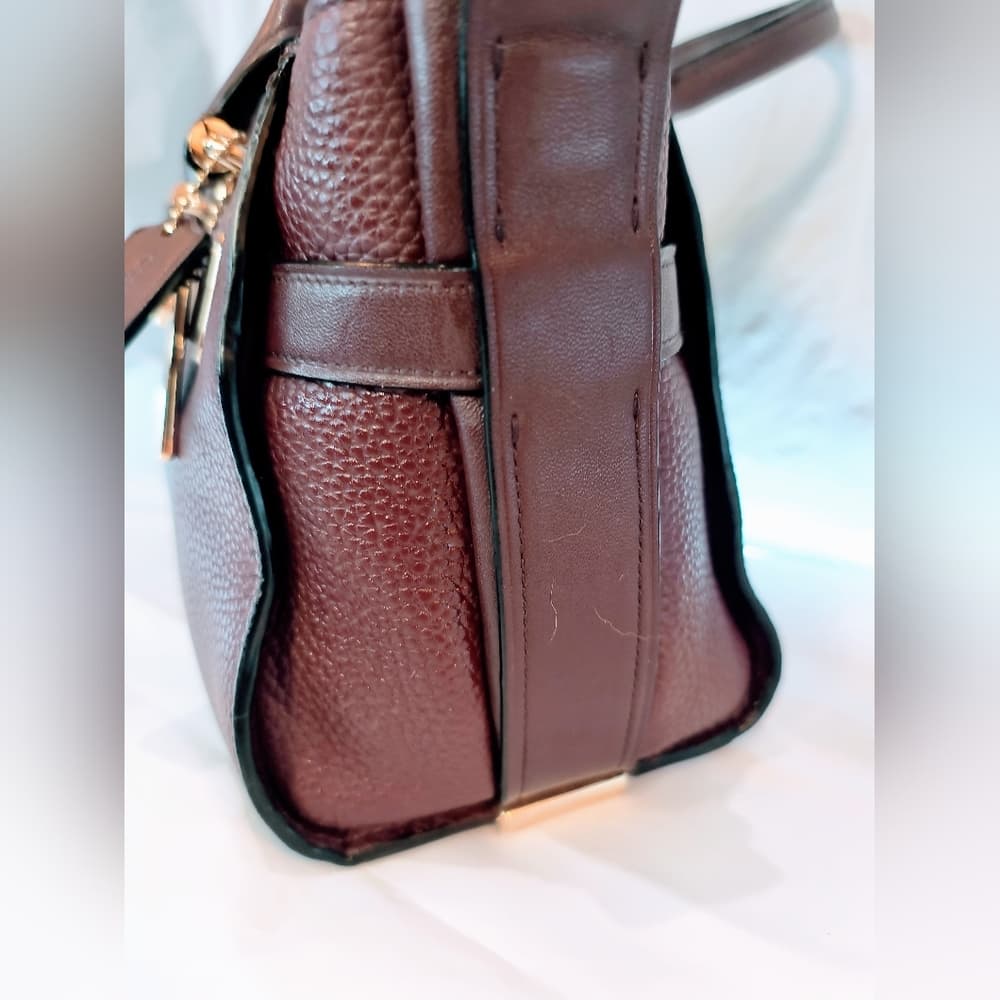 COACH Swagger 27 Carryall Handbag in Oxblood Pebble Leather, Style 87295 - Thumbnail 2