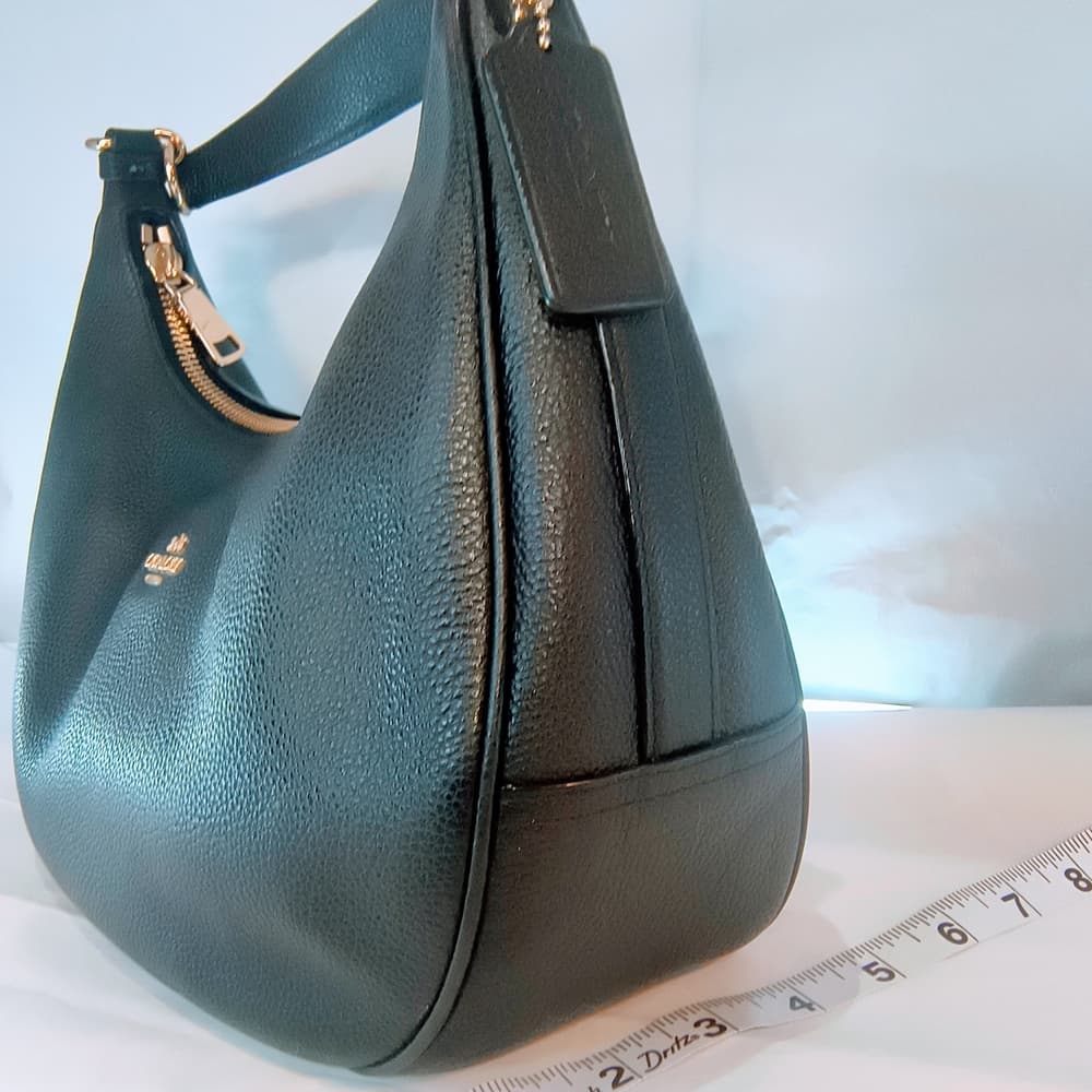 COACH 2017 Black Pebbled Leather Harley Hobo Bag, F38250 - Thumbnail 13