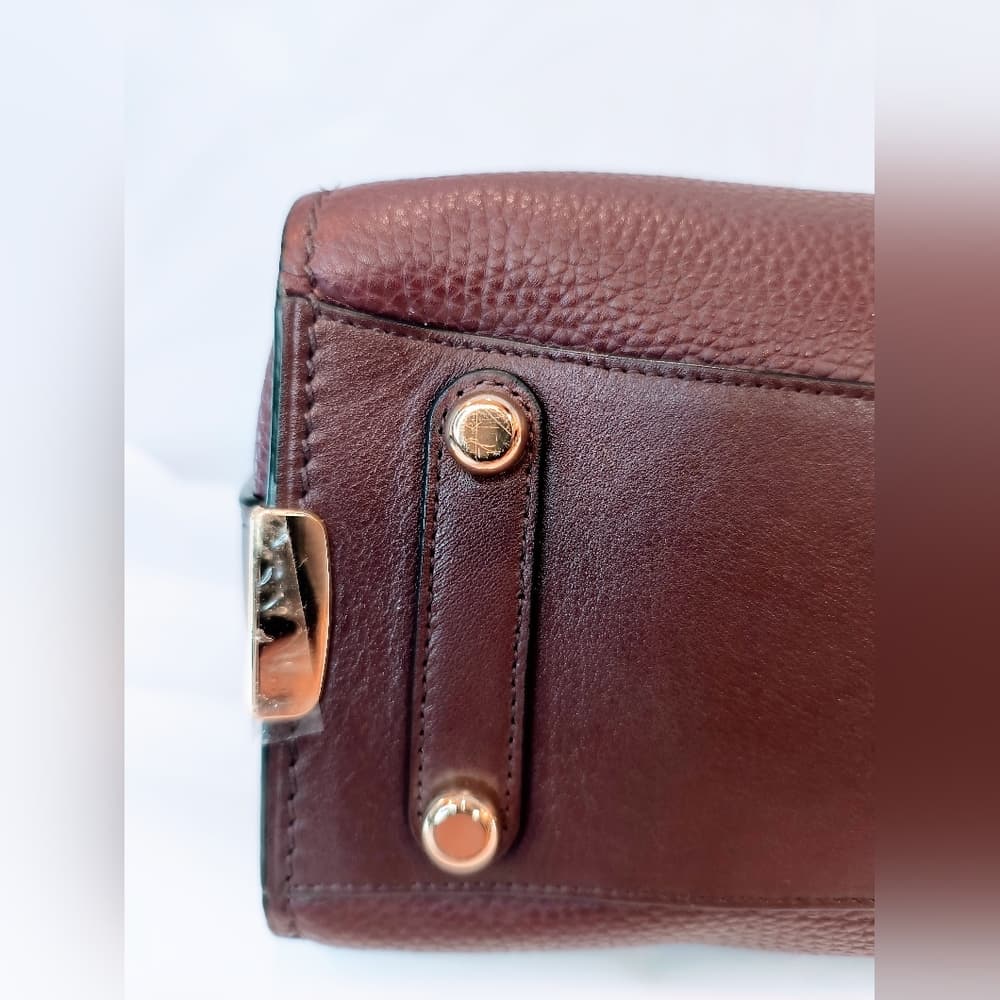 COACH Swagger 27 Carryall Handbag in Oxblood Pebble Leather, Style 87295 - Thumbnail 7